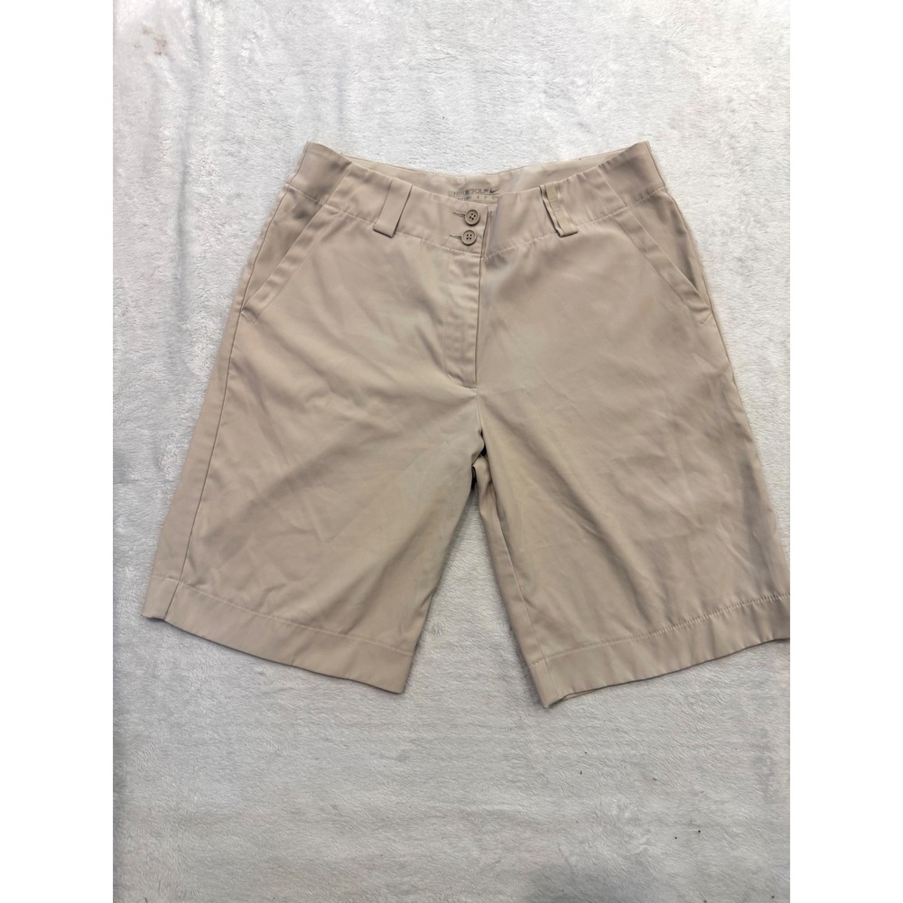 Nike Golf Fit Dry Khaki Tan Performance Shorts Womens Size 6P Petite SU090902B
